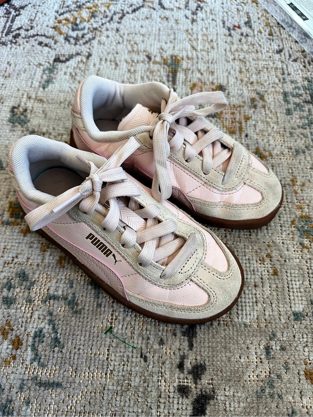 Puma Palermo Pink & White Sneakers